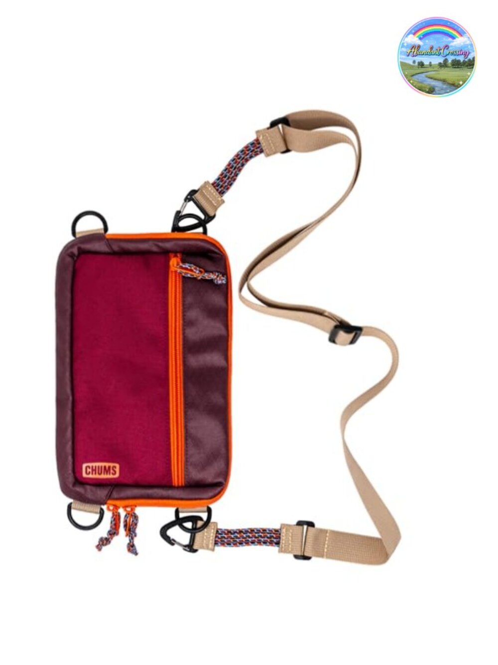 Chums Rover Crossbody Bag Polyester Blend Water Resistant Sling Purse